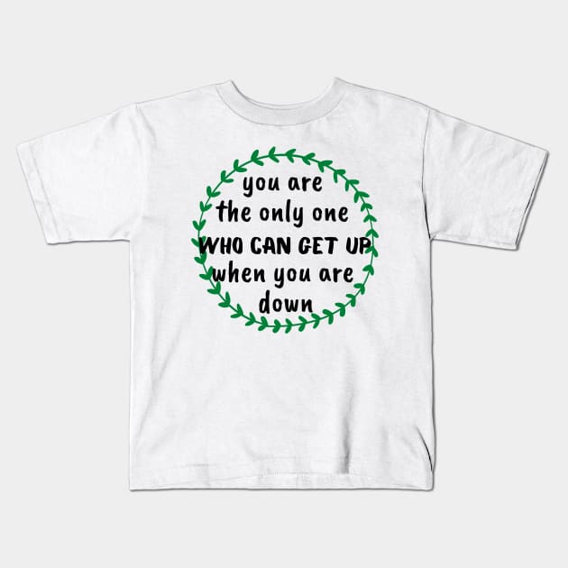 Motivational words Kids T-Shirt by WordsGames